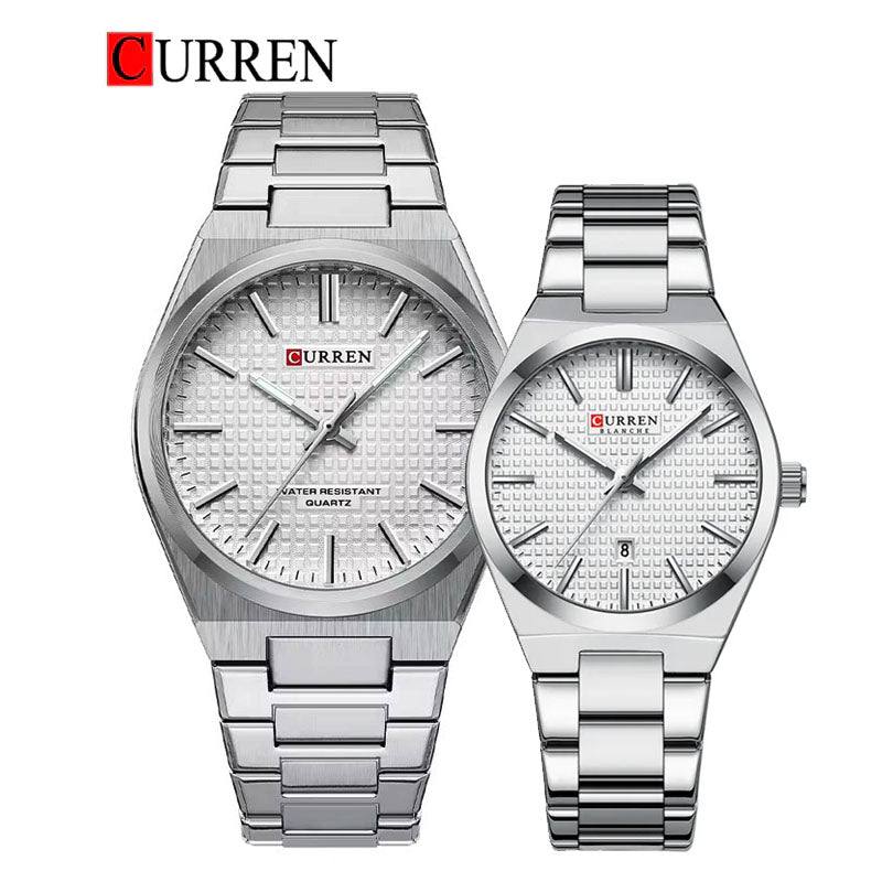 Curren couple silver and white