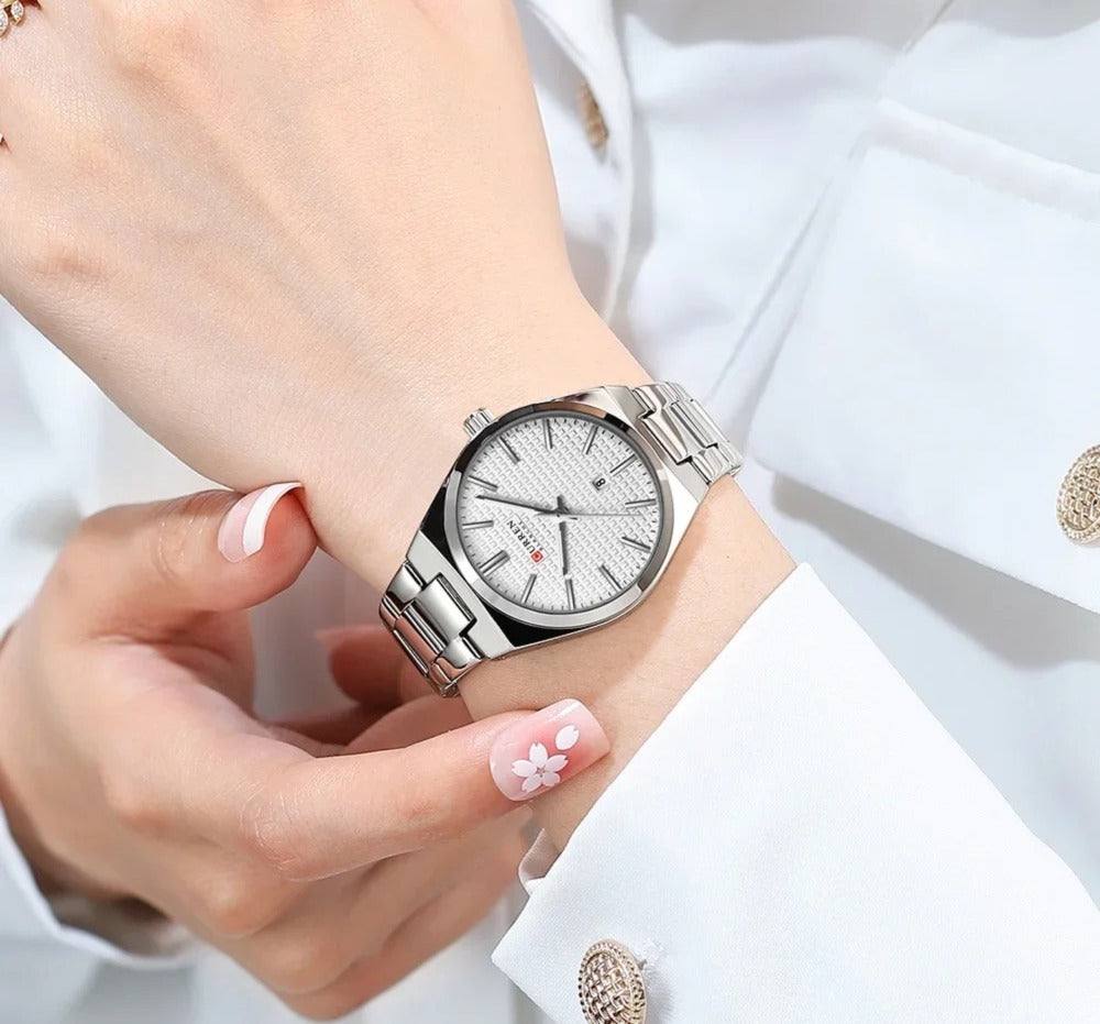 Curren couple silver and white