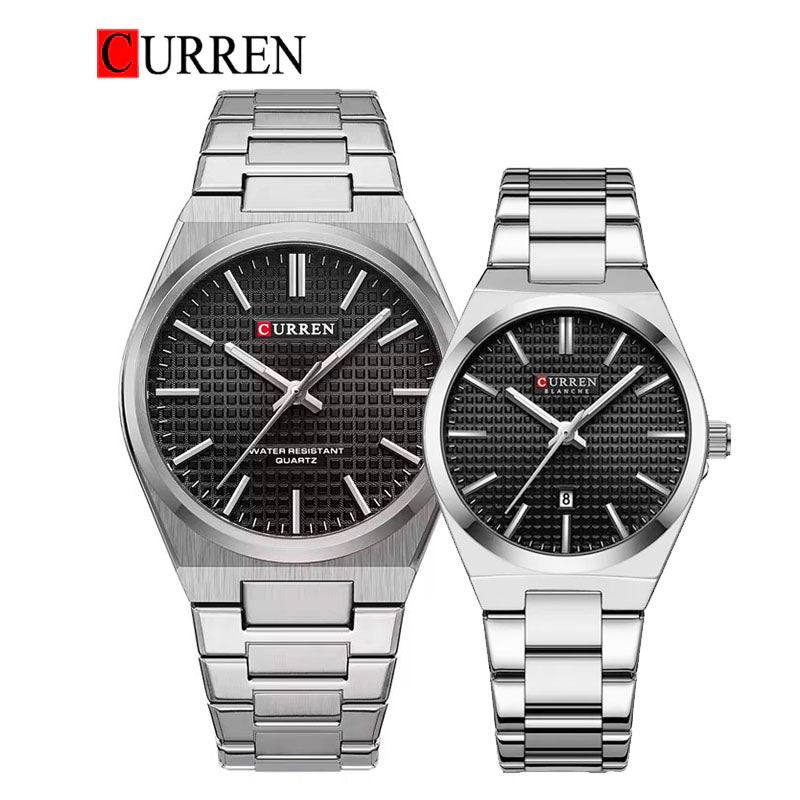 Curren couple silver and black