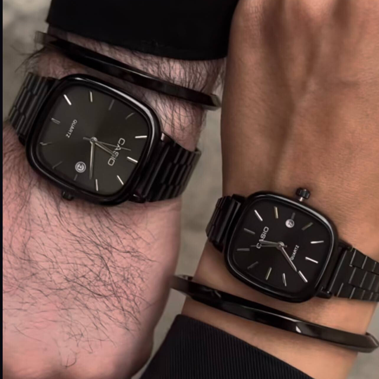 casio couple watches black